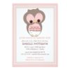 Sweet Baby Owl It'S A Girl Baby Shower Invitation Card
