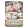 Sweet Country Burlap Baby Boy Birth Announcement Invitation Card