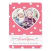 Sweet Hearts Valentine Photo Card / Pink Invitation Card