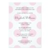 Sweet Pink Polka Dots Baby Girl Shower Invitation Card