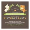 Sweet Safari Birthday Party Invitation Square Invitation Card