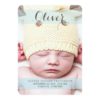 Sweetest Dream Two Photo Modern Birth Announcement Invitation Card