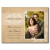 Tan Brown Photo Save The Dates | Vintage Elegance Postcard