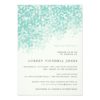 Teal Blue Light Shower Bridal Shower Invitation Card