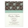 Teal Brown Bridal Shower Invitation Card