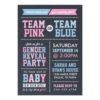 Team Pink Or Team Blue Chalkboard Gender Reveal Invitation Card