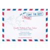 Thailand Air Mail Wedding Save The Date Invitation Card
