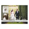 Timeless Chic Three Photo Wedding Thank You Invitation Card