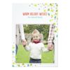 Tree Confetti Modern Flat Holiday Photo Card Invitation Card
