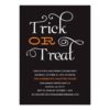 Trick Or Treat | Halloween Party Invitation Card