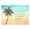 Tropical Beach Palm Tree Wedding Invitation Card