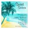 Tropical Beach Sweet 16 Birthday Party Invitations Square Invitation Card