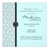 Turquoise Damask Baroque Sweet 16 Party Invitation Square Invitation Card
