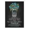 Turquoise Mason Jar Chalkboard Engagement Party Invitation Card