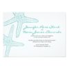 Turquoise Starfish Wedding Invitation Card