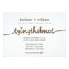 Tying The Knot Modern Wedding Invitation Card