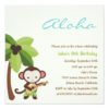 Ukulele Monkey Luau Party Invitation Square Invitation Card