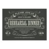 Unique Vintage Rehearsal Dinner Invitation Card
