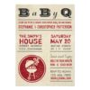 Vintage Bbq Baby Shower Invitation Card
