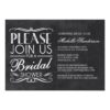 Vintage Chalkboard Bridal Shower Invitation Card