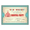 Vintage Circus Carnival Birthday Party Ticket Invitation Card