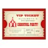 Vintage Circus Carnival Birthday Party Ticket Invitation Card