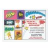 Vintage Comic Book Strip Super Hero Party Invitation Card