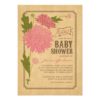 Vintage Floral Garden Party Baby Shower Invitation Card