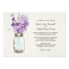 Vintage Mason Jar And Wildflowers Wedding Invitation Card