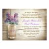 Vintage Mason Jar & Flowers Wedding Invitation Card