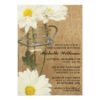 Vintage Mason Jar White Daisies Bridal Shower Invitation Card