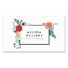 Vintage Modern Floral Motif On White Designer Double-Sided Standard Business Cards (Pack Of 100)