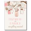 Vintage Pink Mason Jars Save The Date Postcard