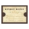 Vintage Ticket Rsvp Paper Invitation Card
