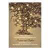 Vintage Tree Lights Rustic Save The Date Invitation Card
