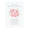 Watercolor Flowers Pink Roses Engagement Party Invitation Card