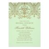 Wedding Bridal Shower | Vintage Glamour In Green Invitation Card