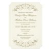 Wedding Invitation | Antique Gold Flourish Invitation Card