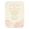 Wedding Invitation | Pink Floral Peony Design Invitation Card