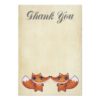 Wedding Red Fox Couple Thank You Note Cards Invitation Card