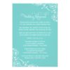 Wedding Rehearsal And Dinner Invitations | Aqua Invitation Card