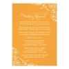 Wedding Rehearsal And Dinner Invitations | Orange Invitation Card