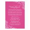 Wedding Rehearsal And Dinner Invitations | Pink Invitation Card