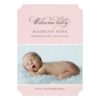 Welcome Baby Photo Birth Announcement | Pink Invitation Card