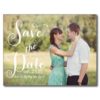Whimsical Calligraphy Photo Save The Date Postcard