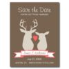 Whimsical Woodland Deer Monogram Save The Date Postcard