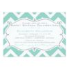 White And Blue Chevron Sweet Sixteen Invitation Card