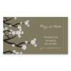 White Cherry Blossoms Sakura Spring Flowers Branch Double-Sided Standard Business Cards (Pack Of 100)