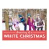 White Christmas Holiday Photo Card - Red Invitation Card