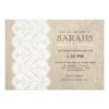 White Lace & Burlap Bridal Shower Party Invitation Card
